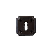 HDD Pro sleutelplaatje Square Retro 50 mm zwart vooraanzicht