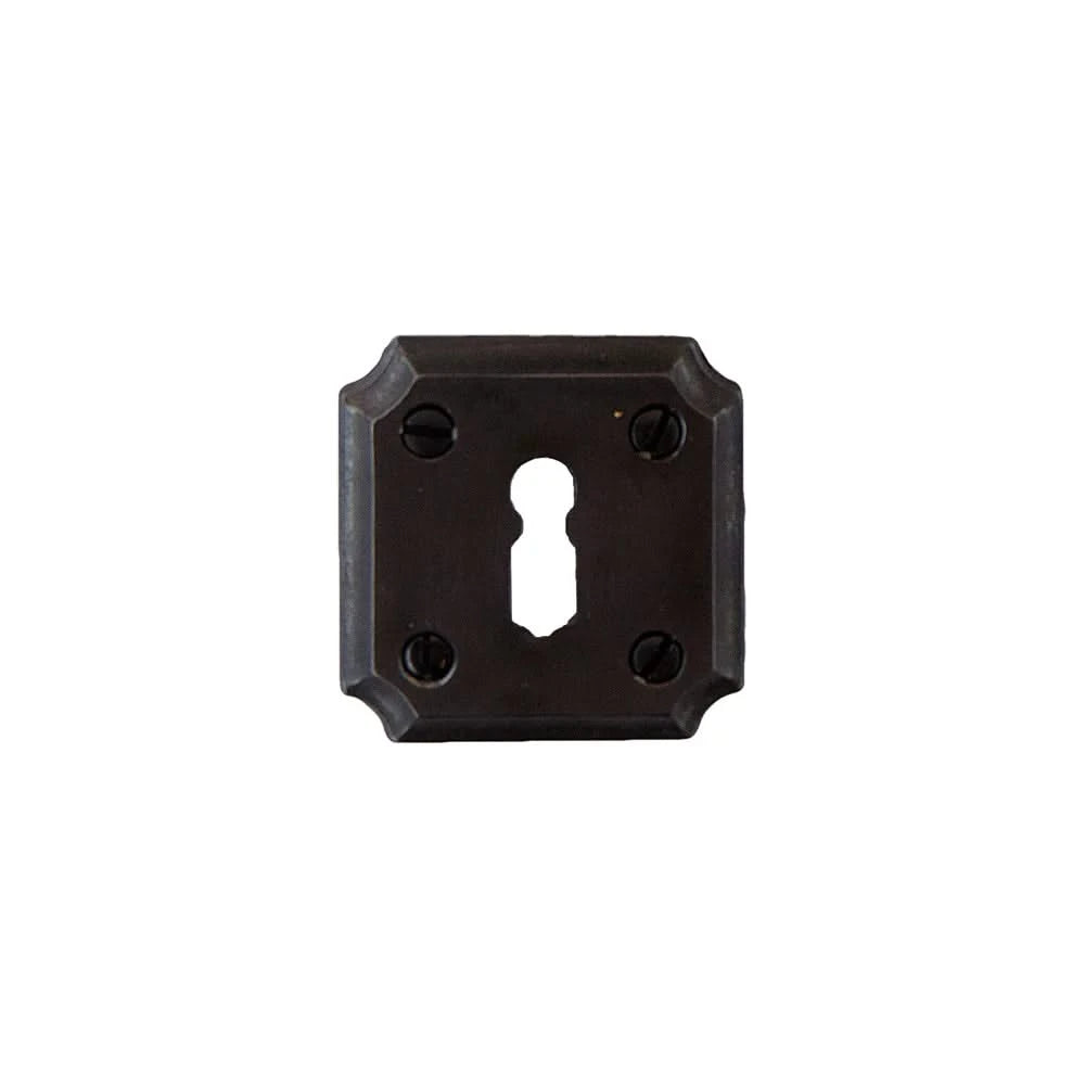 HDD Pro sleutelplaatje Square Retro 50 mm zwart vooraanzicht