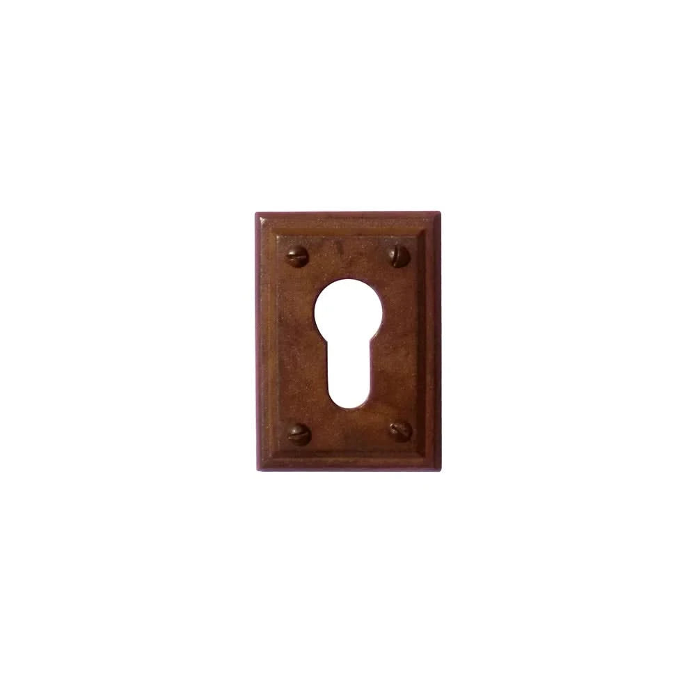 HDD Pro cilinderrozet Carre roest, vooraanzicht
