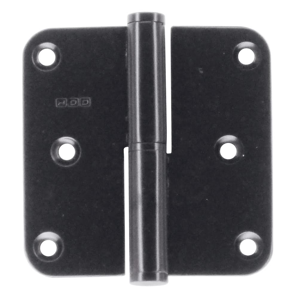HDD Pro zwarte paumelle 80x80x2,5 mm montagetekening DIN links/rechts