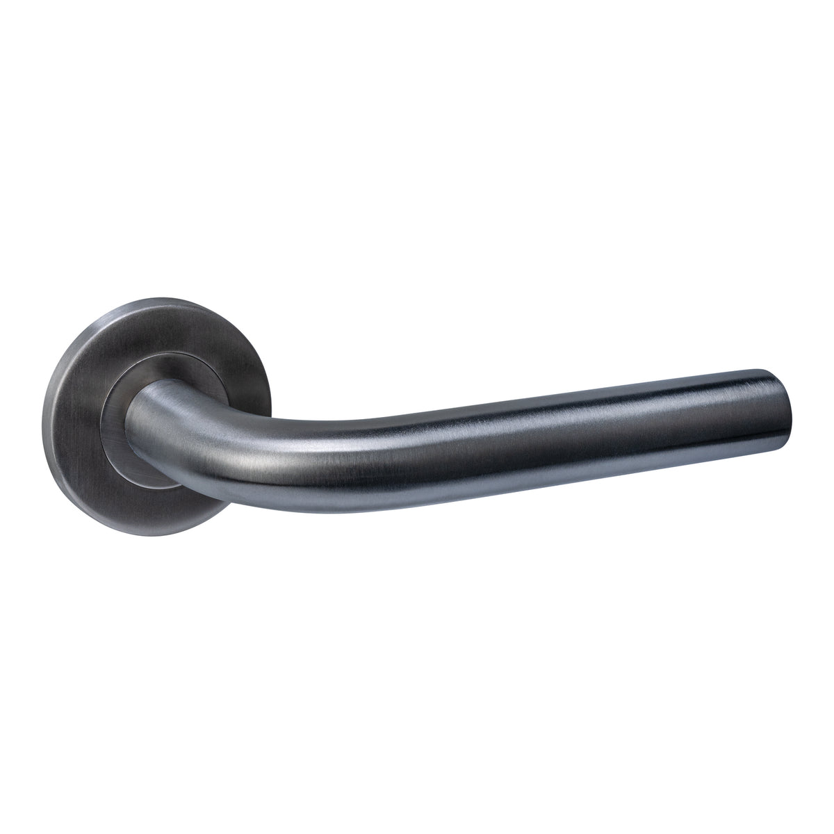 Intersteel deurkruk Q 02 op rozet PVD antraciet vooraanzicht