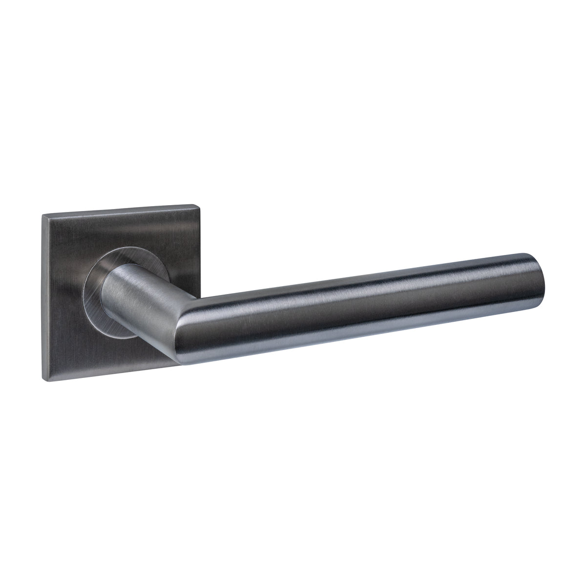 Intersteel deurkruk Q 04 op rozet PVD antraciet &ndash; vooraanzicht