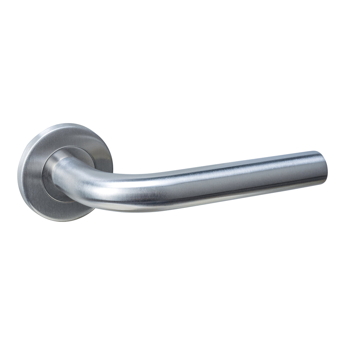 Intersteel deurkruk Q 02 op rozet RVS PVD vooraanzicht