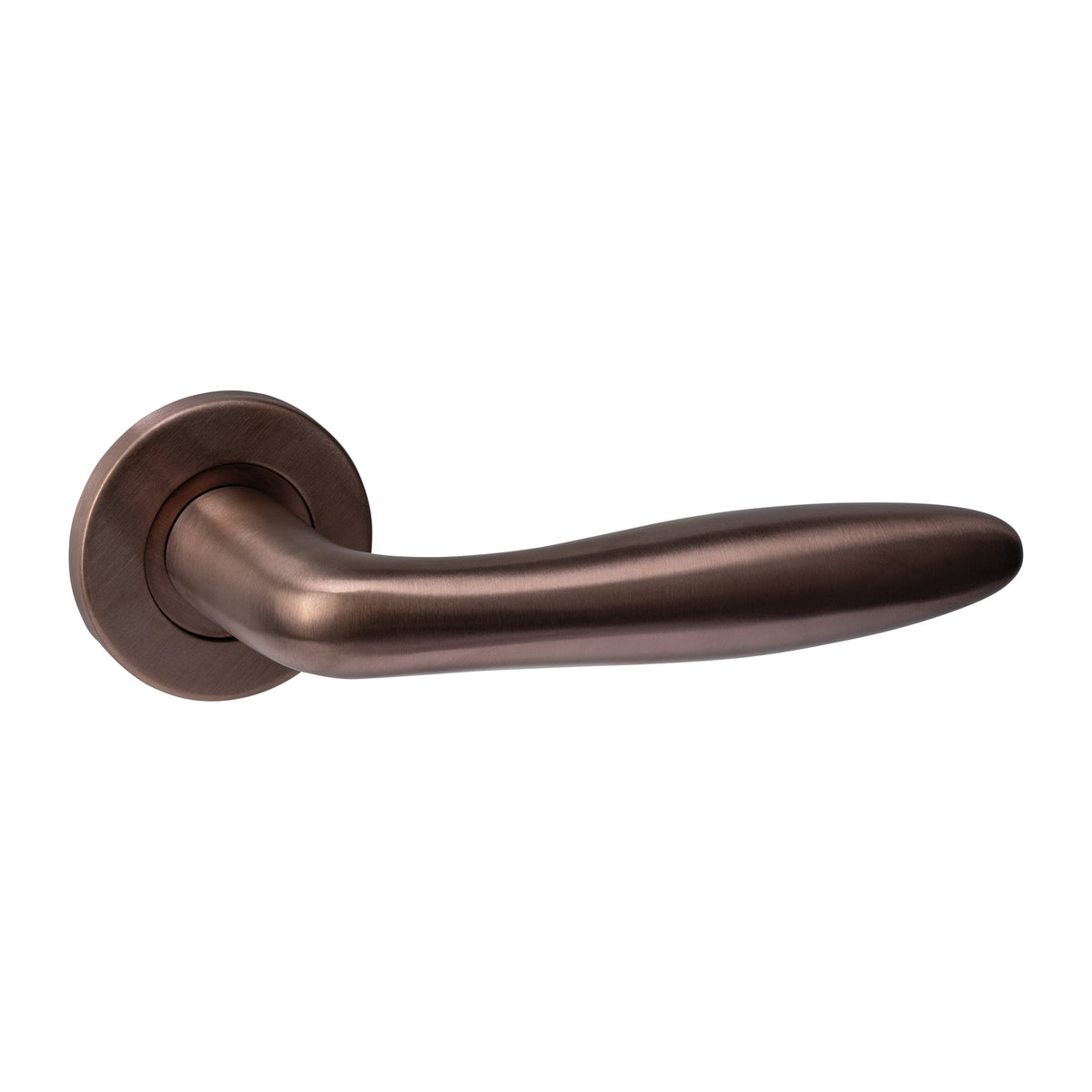 Intersteel deurkruk Q 03 verdekt rozet brons PVD – vooraanzicht