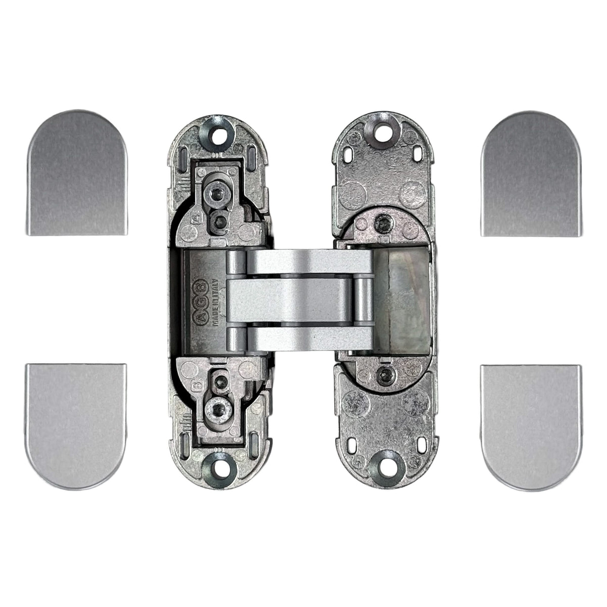 HDD Pro onzichtbare scharnier Eclipse 2.2 in inox look, vooraanzicht