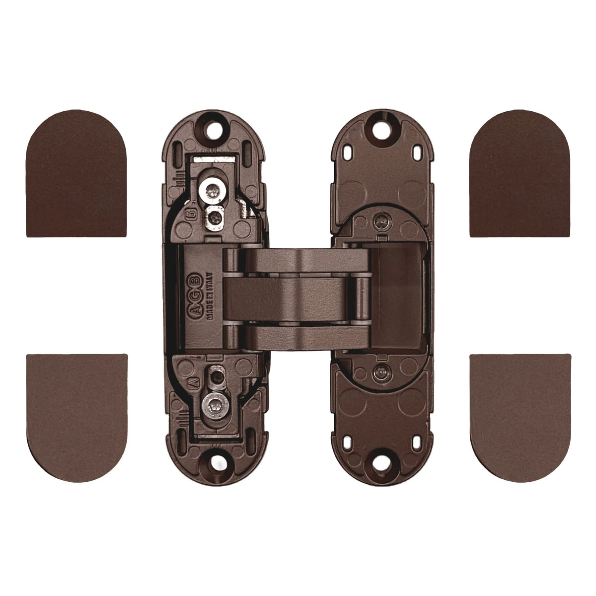 HDD Pro onzichtbare scharnier Eclipse 2.2 in mat brons, vooraanzicht