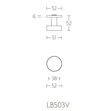 Formani BASICS LB503V voordeurknop – productafbeelding op rozet