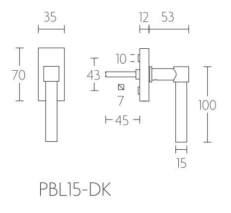 Formani PBL15-DK draaikiepgarnituur PVD mat zwart - detailfoto