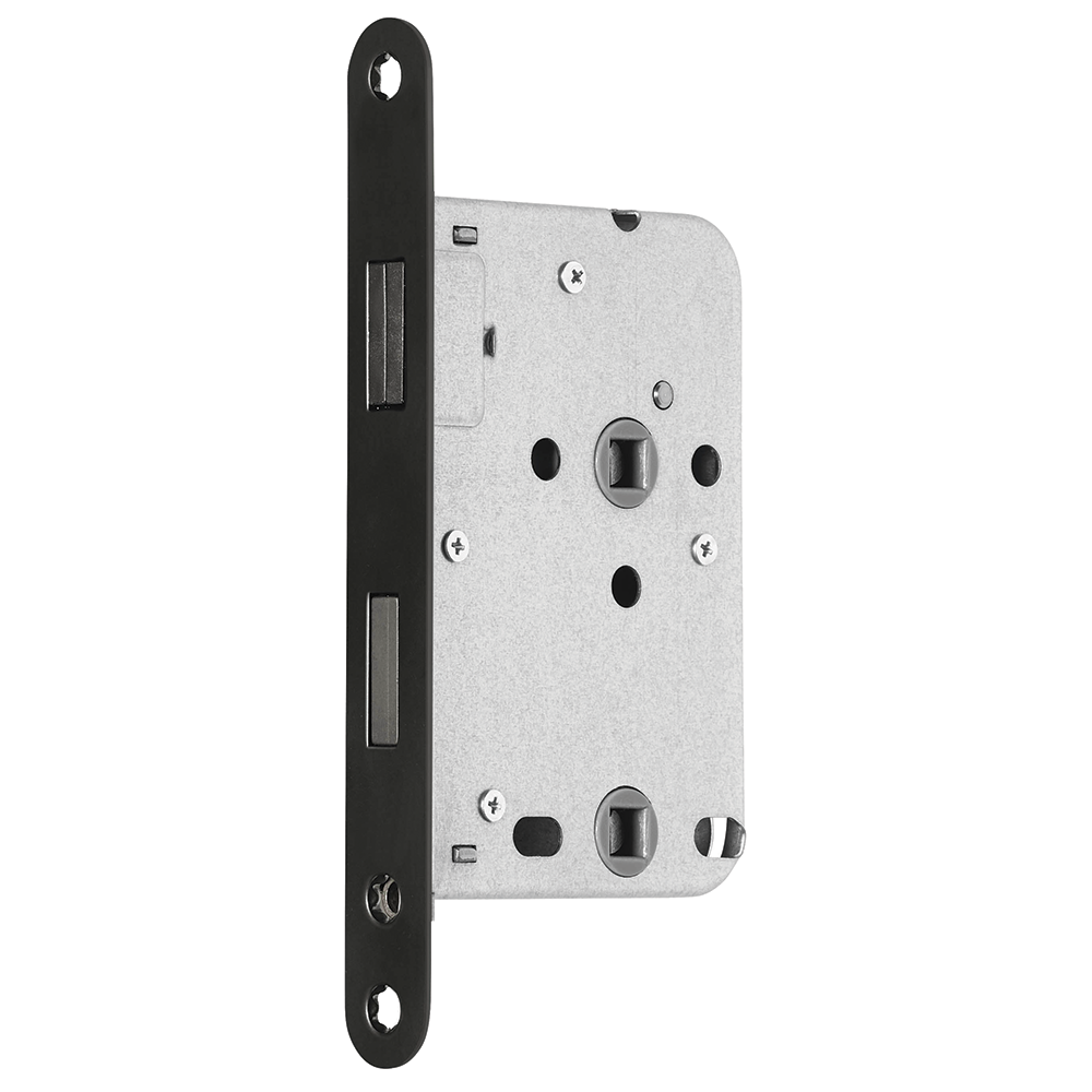 Mauer magneetslot 1545 bad/WC zwarte voorplaat - vooraanzicht