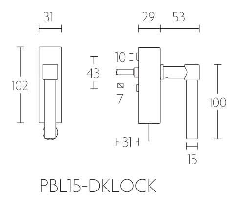 Formani PBL15-DKLOCK draaikiepgarnituur brons – detail