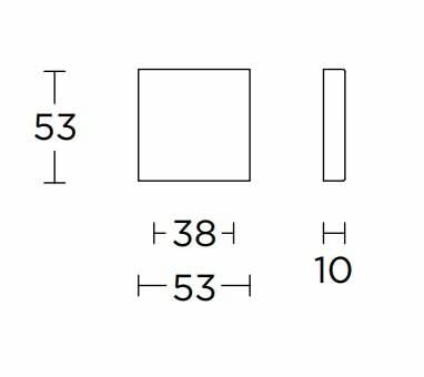 Formani blind plaatje BASIC BSQB53 – afmetingen