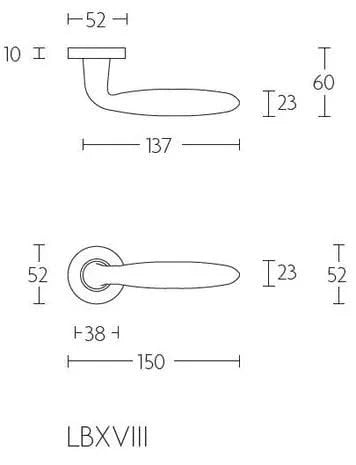 Formani voordeurset knop/kruk brons SKG3 – detail