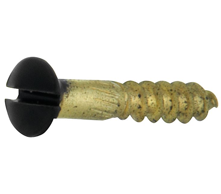 Artitec Mi Satori houtschroef 2,5 x 12 mm in mat zwart, set van 4, vooraanzicht