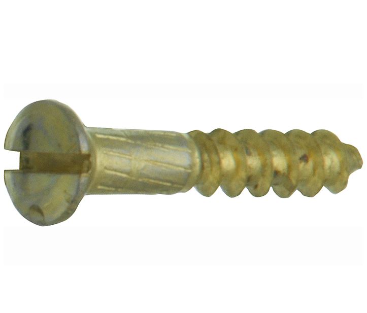 Artitec houtschroef 3,5 x 25 mm in messing (ongelakt), set van 4, vooraanzicht