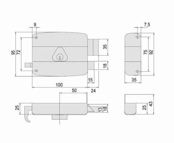 Cisa oplegslot 50321-50 zilver - detailfoto