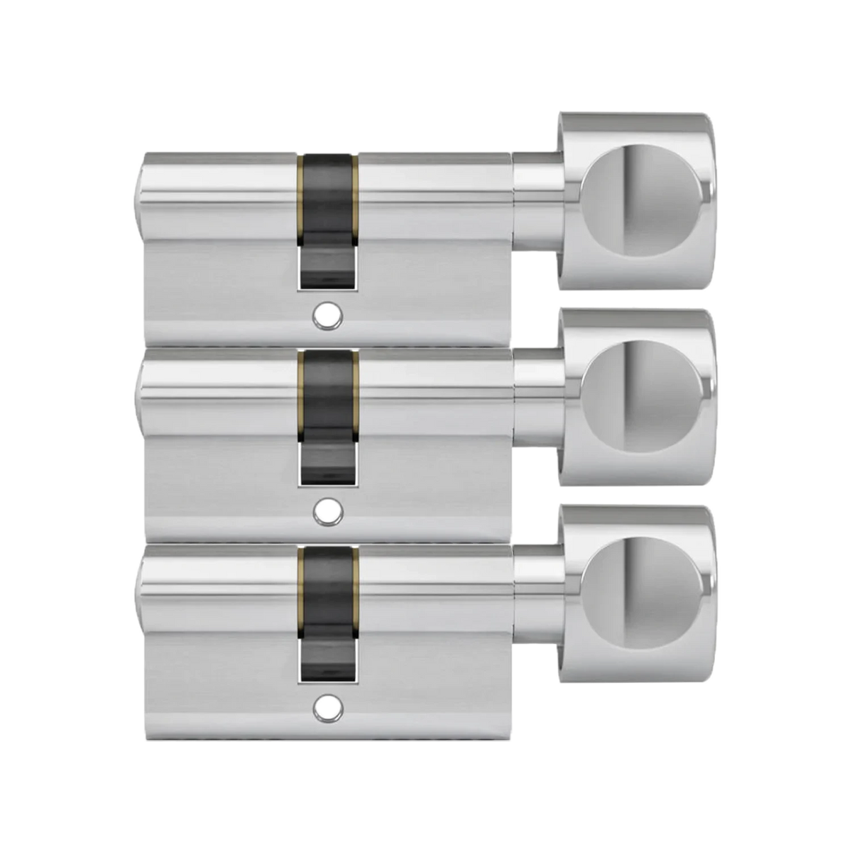 DOM Plura knopcilinder nikkel set van 3 – productfoto