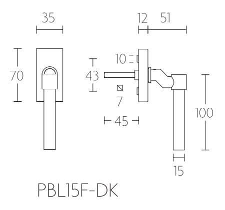 Formani PBL15F-DK draaikiepgarnituur wit – detail
