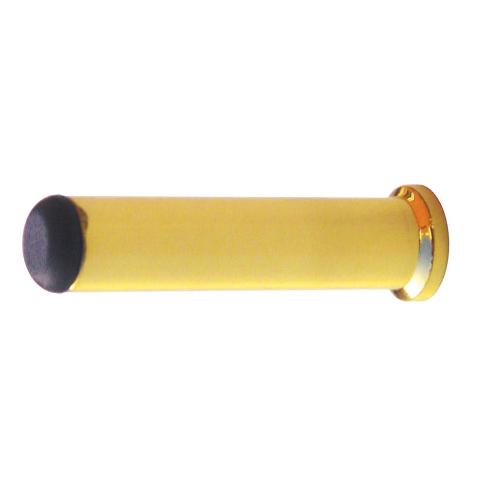 HDD Pro muurdeurstop wandmontage 82mm messing gepolijst vooraanzicht