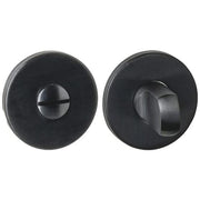 Intersteel Q wc-sluiting verdekt zwart PVD ø52 mm met stift 6-8 mm vooraanzicht
