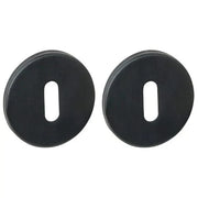 Intersteel Q sleutelrozet verdekt zwart PVD ø52 mm vooraanzicht