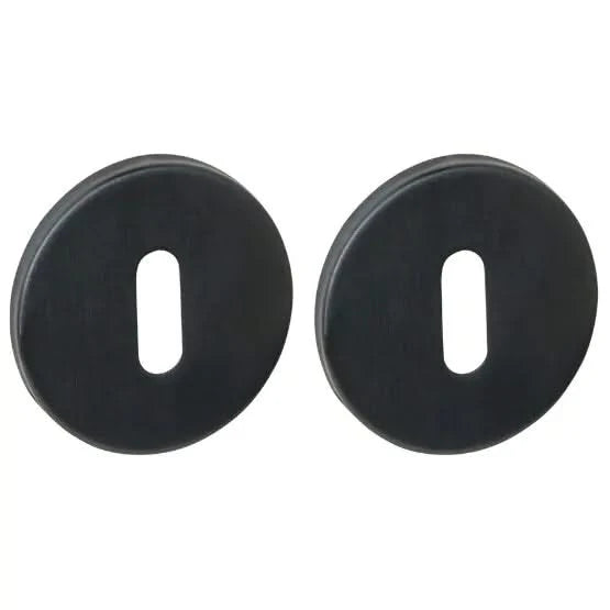 Intersteel Q sleutelrozet verdekt zwart PVD ø52 mm vooraanzicht