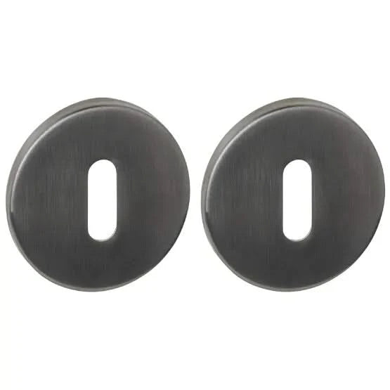 Intersteel Q sleutelrozet verdekt antraciet PVD ø52 mm vooraanzicht