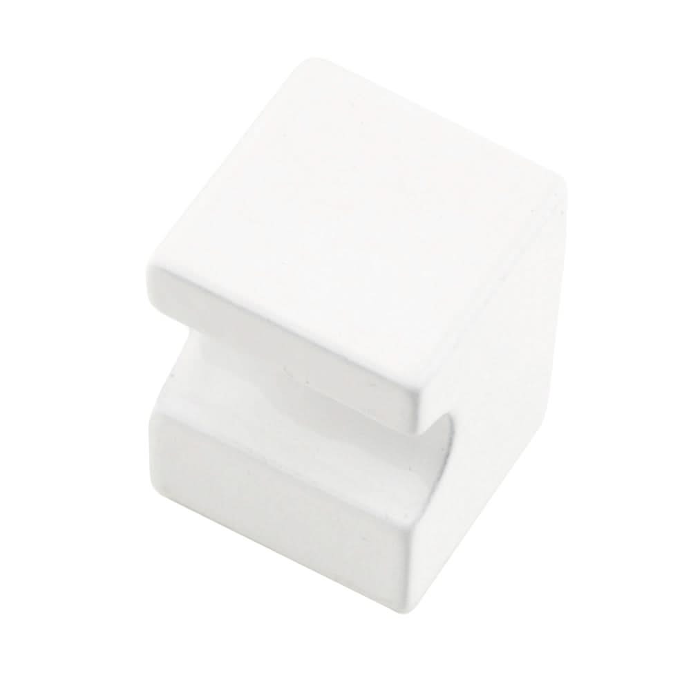HDD Pro meubelknop Cubica Top 20mm Wit Structuur wit structuur vooraanzicht