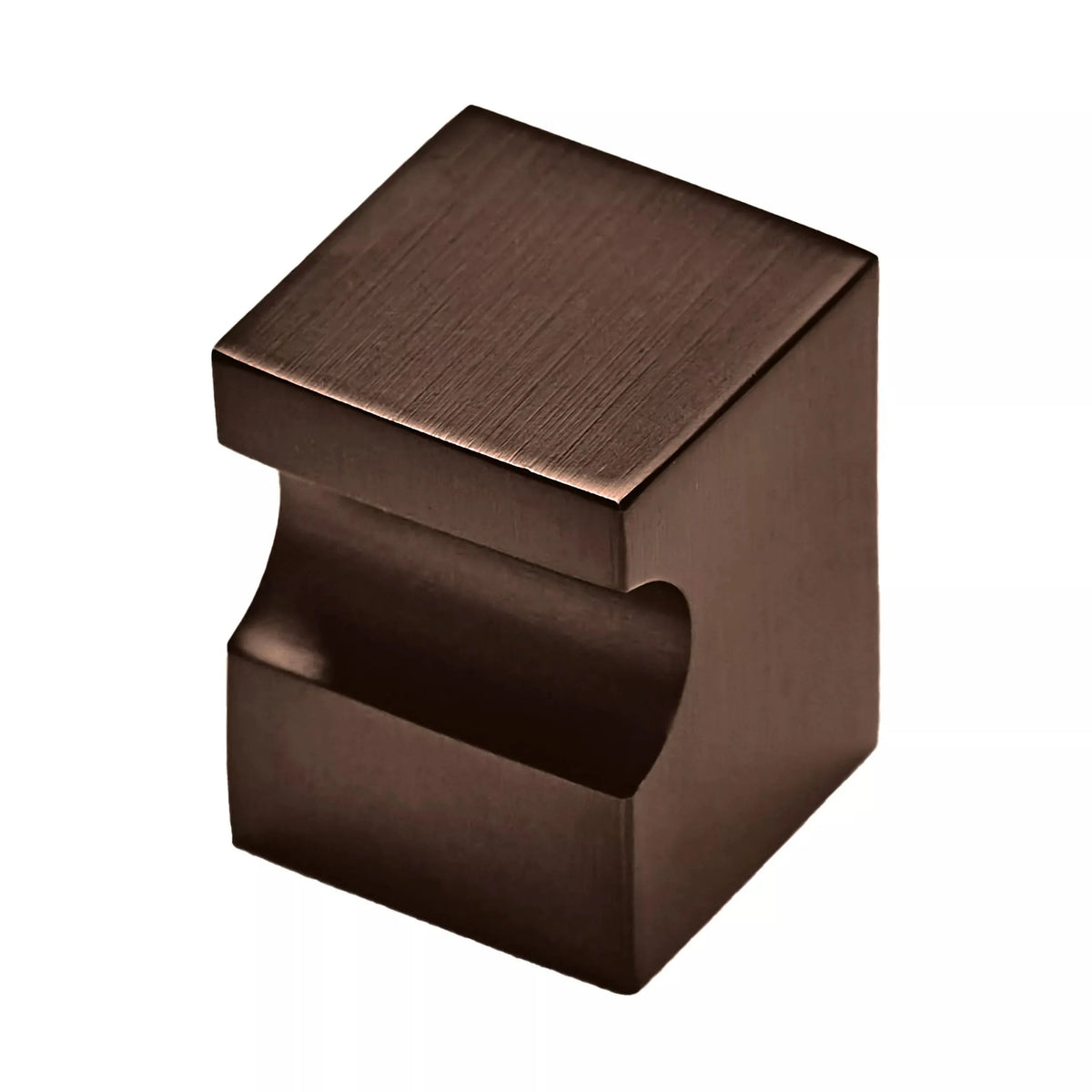 HDD Pro meubelknop Cubica Top 20 mm mat brons, vooraanzicht