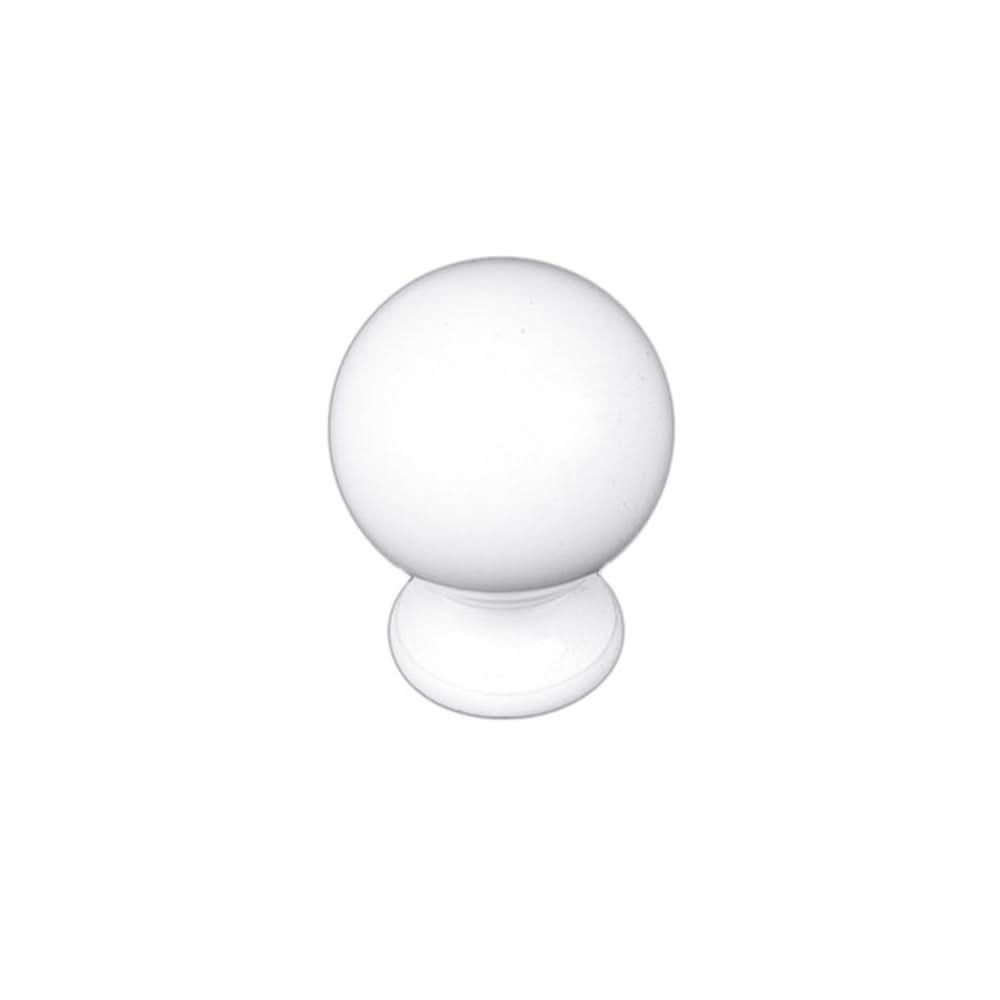HDD Pro Meubelknop Bol 725 18mm Wit – vooraanzicht