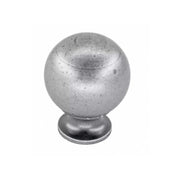 HDD Pro Meubelknop Bol 725 22mm Old Silver – vooraanzicht