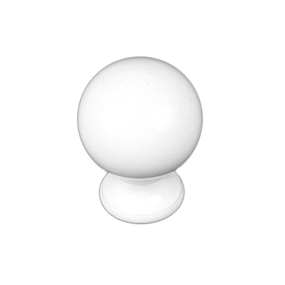 HDD Pro Meubelknop Bol 725 22mm Wit – vooraanzicht