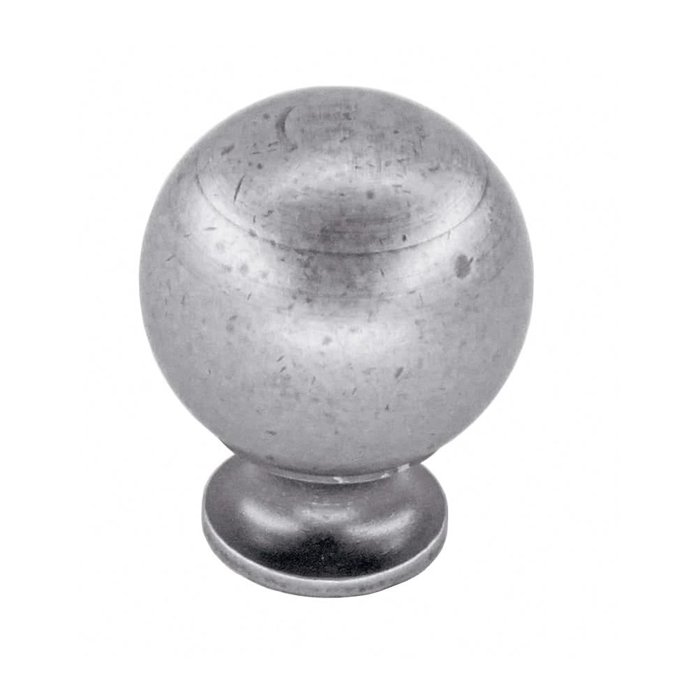 HDD Pro meubelknop Bol 725 Ø26 mm old silver - vooraanzicht