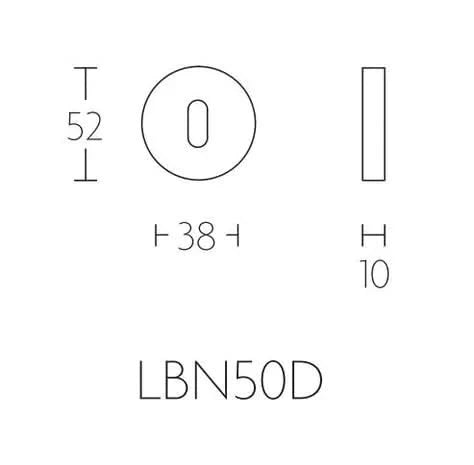 Formani sleutelplaatje BASIC LBN50D brons - detail