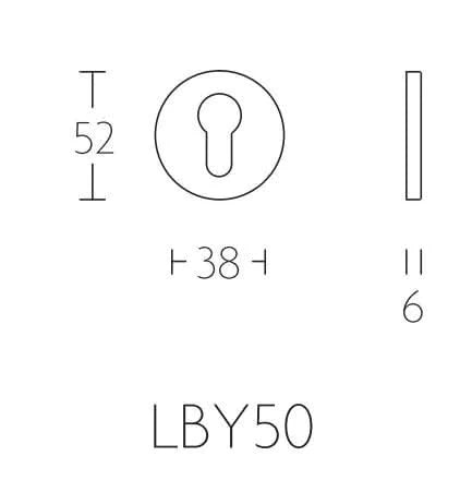 Formani cilinderplaatje BASIC LBY50 – afmetingen