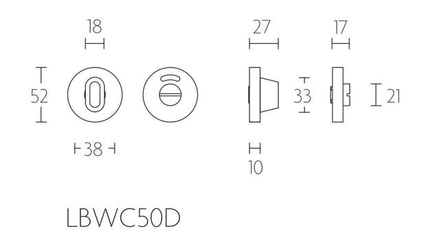 Formani toiletgarnituur BASIC LBWC50D PVD Gepolijst Koper – detail