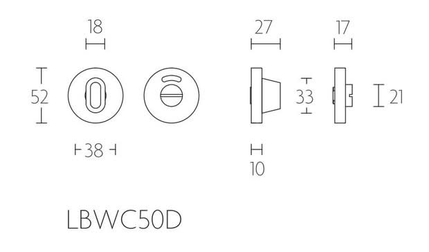 Formani toiletgarnituur BASIC LBWC50D Gepolijst RVS – detail