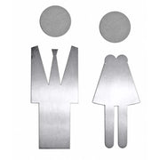 HDD Pro pictogram heren en dames inox geborsteld