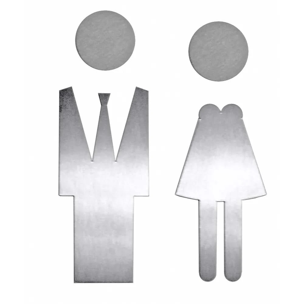 HDD Pro pictogram heren en dames inox geborsteld