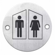 HDD Pro pictogram heren en dames rond inox