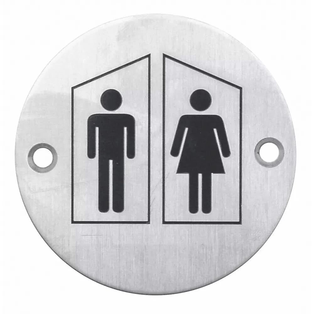 HDD Pro pictogram heren en dames rond inox