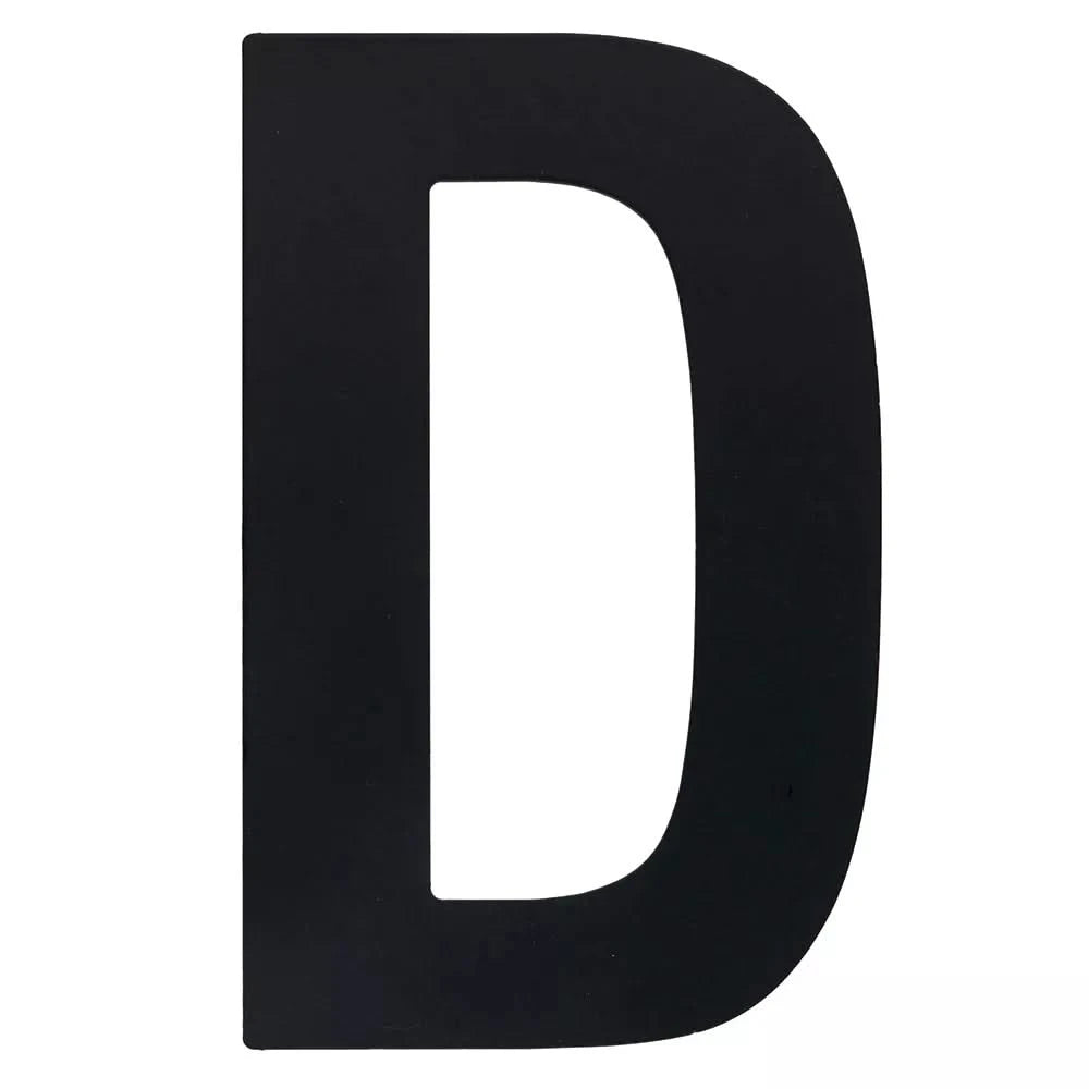 HDD Pro Huisletter Plat D Zwart Structuur UV – vooraanzicht
