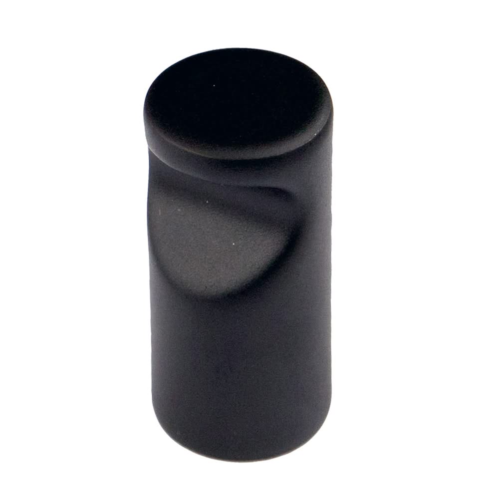 HDD Pro meubelknop D-model 12 mm zwart, vooraanzicht