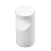 HDD Pro meubelknop D-model 12 mm wit structuur, vooraanzicht
