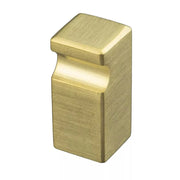 HDD Pro meubelknop Cubica Top 12 mm messing gepolijst, vooraanzicht