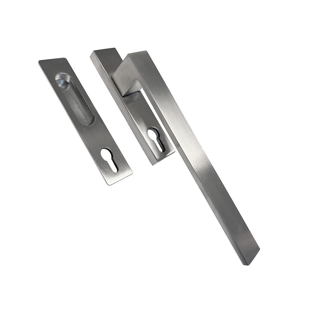 HDD Pro hefboomsysteem Cosmic inox look met inkapschelp cilinder vooraanzicht