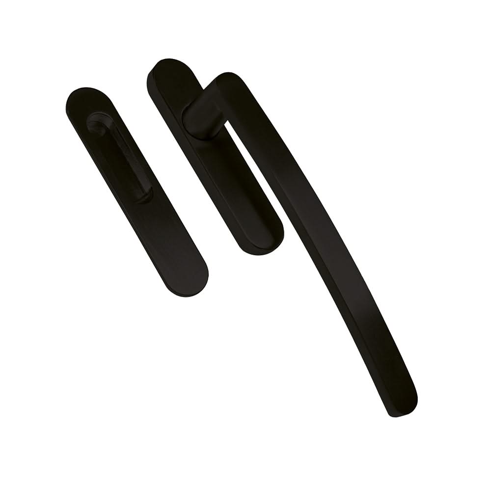 HDD Pro raamkruk Oval C Shape Zwart vooraanzicht