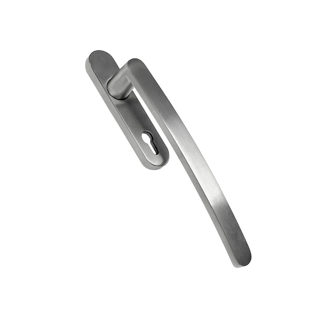 HDD Pro hefboomsysteem Oval C Shape inox look per paar cilinder vooraanzicht