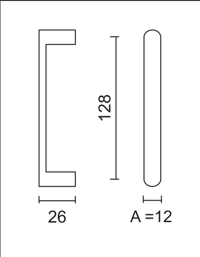 HDD Pro Build meubelgreep 12/128 mm zwart – detailweergave