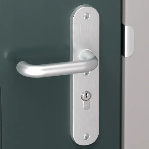 AXA Veiligheidsbeslag Oval Plus kruk Wing+U aluminium naturel - detail