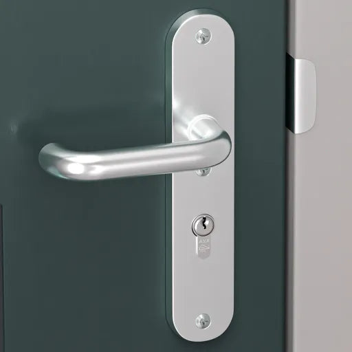 AXA Veiligheidsbeslag Oval Plus kruk Wing+U aluminium naturel - detail